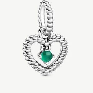Pandora Beaded Heart Dangle Charm Rainforest